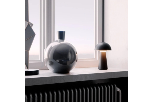 Veioză pentru exterior LED Kira 4.7W, 95lm, lumina calda dimabila, IP44 interior / exterior, negru mat